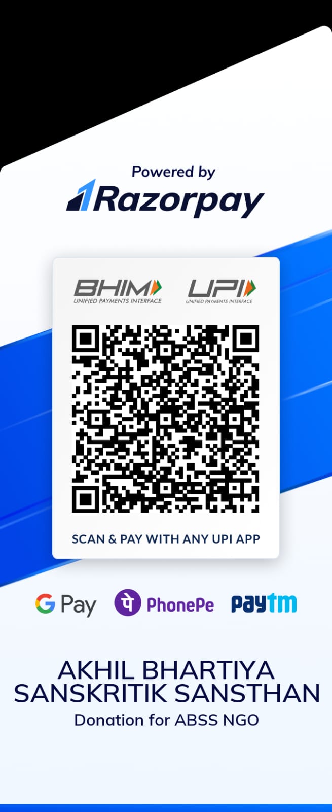 Razorpay QR Code of Abss Group.